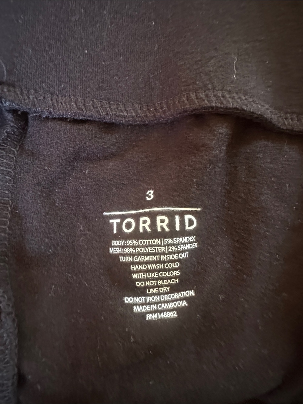 torrid Black Mesh-Hem Bike Shorts - Picture 2 of 2